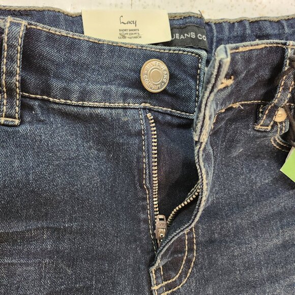 Y2K Girls Shorts with Embroidery & Rhinestones - Picture 7 of 8